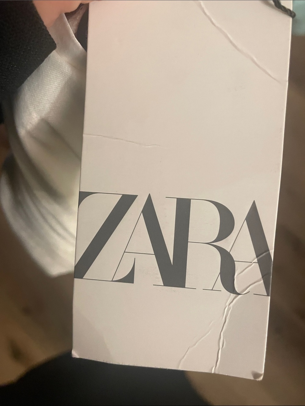 ZARA WOMAN WHITE SATIN EFFECT CUT OUT DRESS - Picture 7 of 9